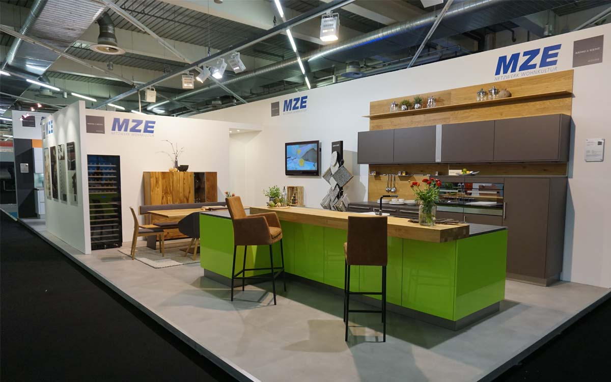 Küchenwohntrend 2016 München – konventioneller Messebau